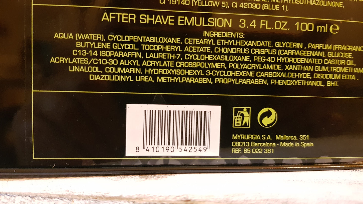 U Black for Men Adolfo Dominguez EDT 75ml + After Shave 100ml + Gel 100ml.