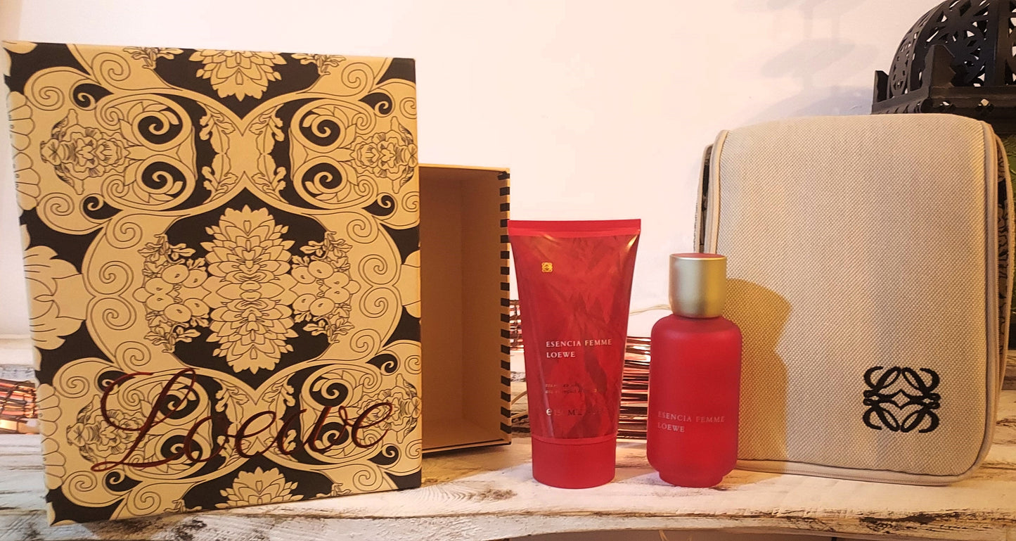 Esencia Femme de Loewe EDT 100ml + Gel 150ml + Bag + Box. Discontinued vintage.