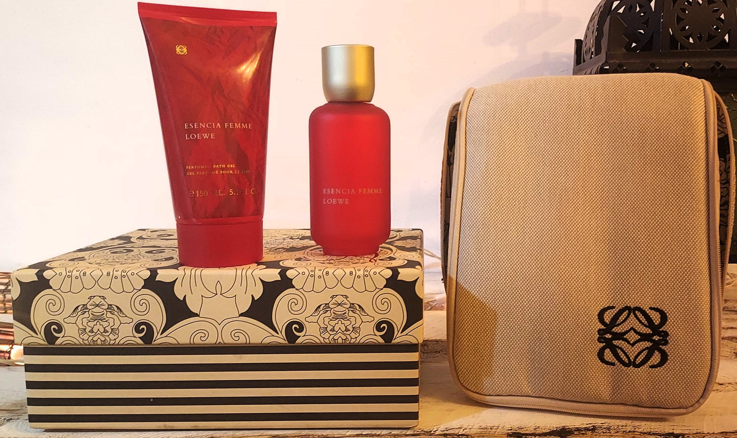 Esencia Femme de Loewe EDT 100ml + Gel 150ml + Bag + Box. Discontinued vintage.