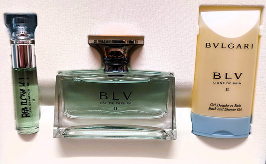 BLV II Bvlgari EDP (eau de parfum) 50ml + EDP 10ml + Shower Gel 75ml. Discontinued.