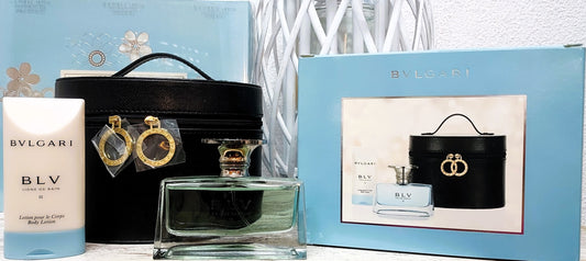BLV II Bvlgari EDP (eau de parfum) 50ml + Body Lotion 75ml + Toiletry Bag. Discontinued.
