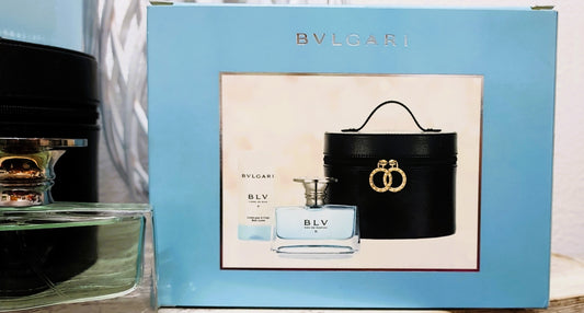 BLV II Bvlgari EDP (eau de parfum) 50ml + Body Lotion 75ml + Toiletry Bag. Discontinued.