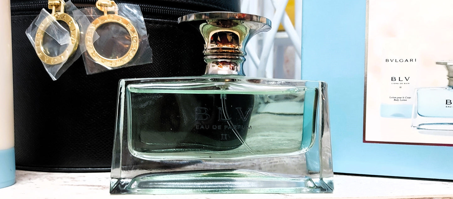 BLV II Bvlgari EDP (eau de parfum) 50ml + Body Lotion 75ml + Toiletry Bag. Discontinued.
