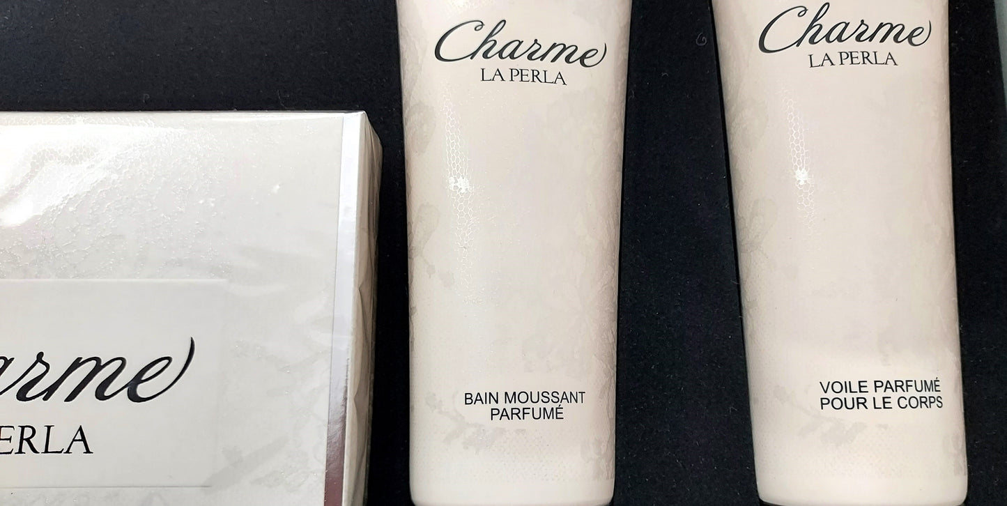 Charme La Perla EDP (eau de parfum) 50ml + Body Lotion 125ml + Shower Gel 125ml.