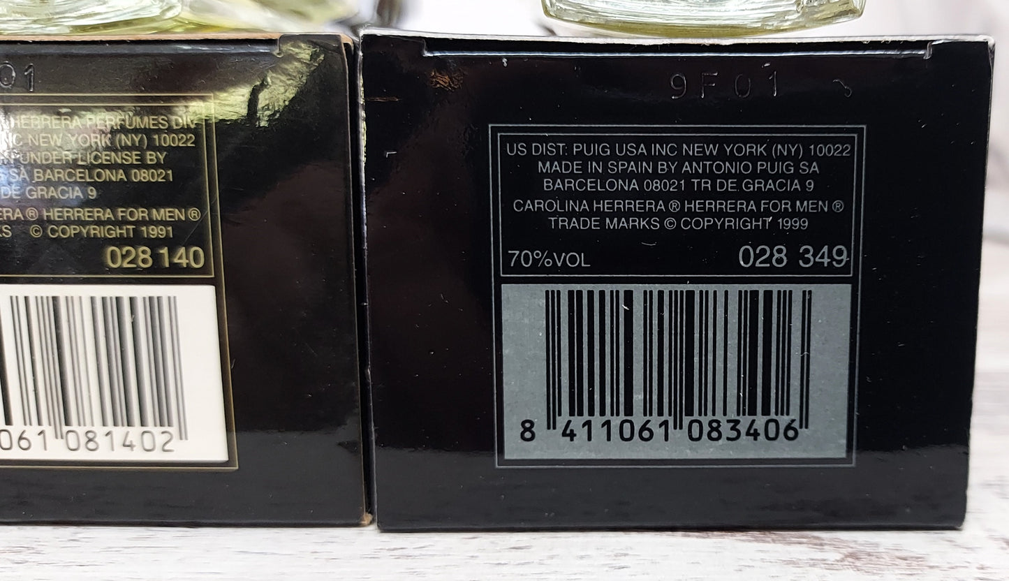Herrera for Men Carolina Herrera EDT & After Shave SPLASH 50ml. Vintage formula.