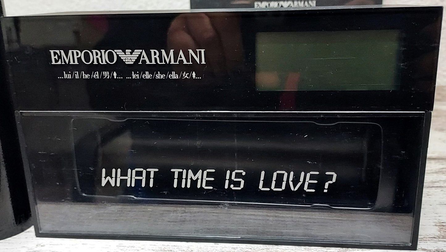 Emporio Night for Him Armani EDT 100ml + Alarm Clock. Discontinued vintage set.