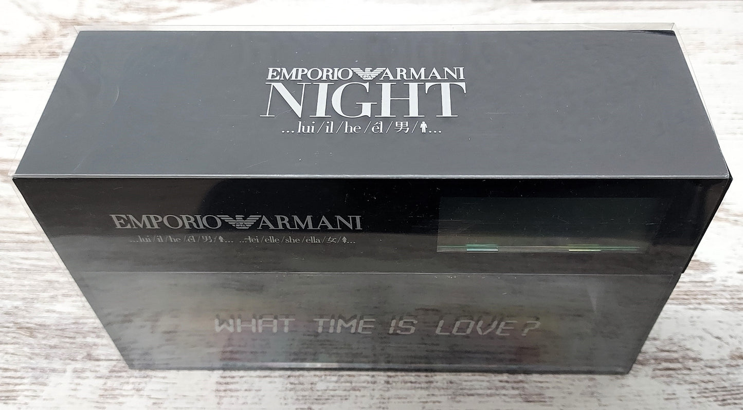 Emporio Night for Him Armani EDT 100ml + Alarm Clock. Discontinued vintage set.