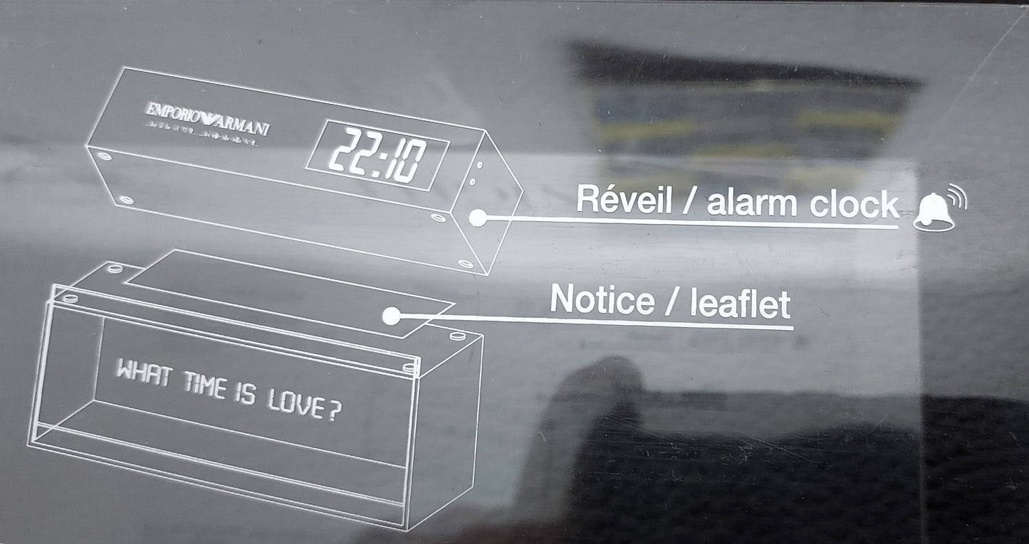 Emporio Night for Him Armani EDT 100ml + Alarm Clock. Discontinued vintage set.