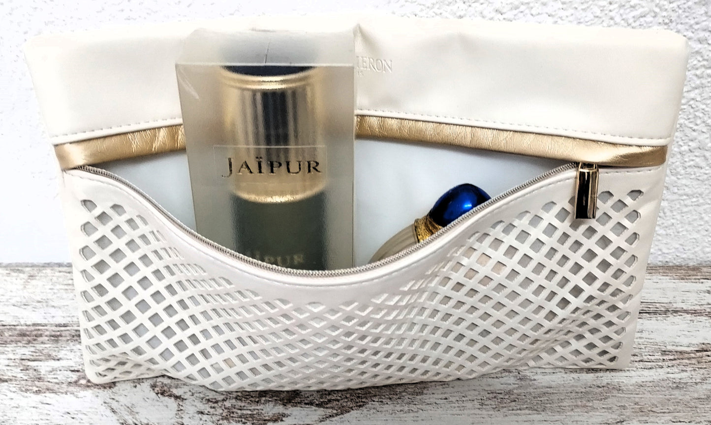 Jaipur Boucheron EDT 100ml + Eau Soyeuse Sans Alcool 100ml + Toiletry Bag.