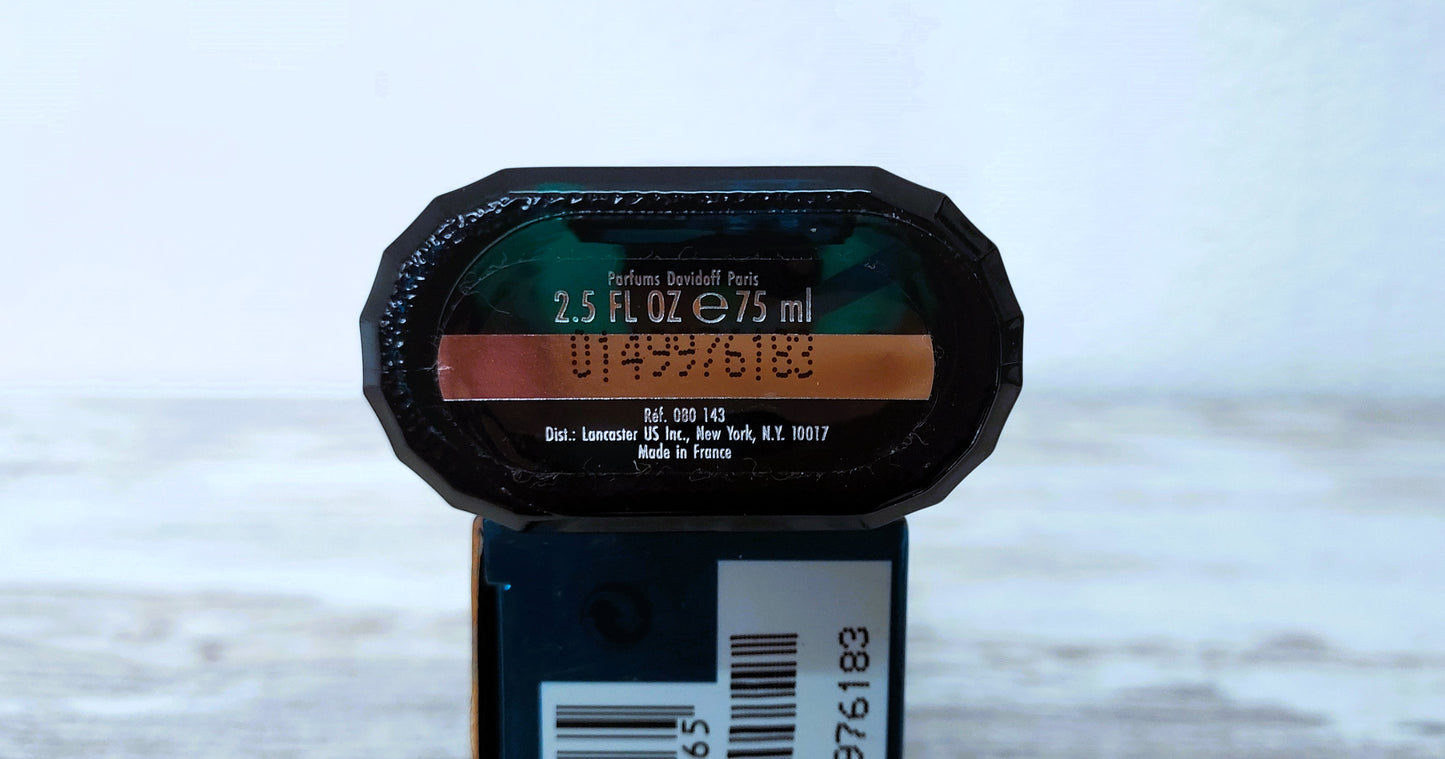 Cool Water Men Davidoff EDT 75ml. LANCASTER GROUP FORMULA. Vintage 80's.