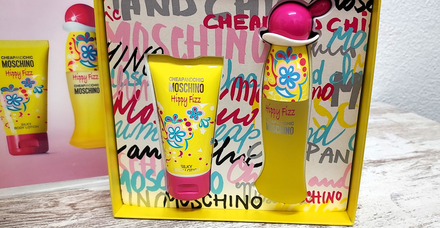 Hippy Fizz Moschino EDT (eau de toilette) 30ml + Body Lotion 50ml. Discontinued.
