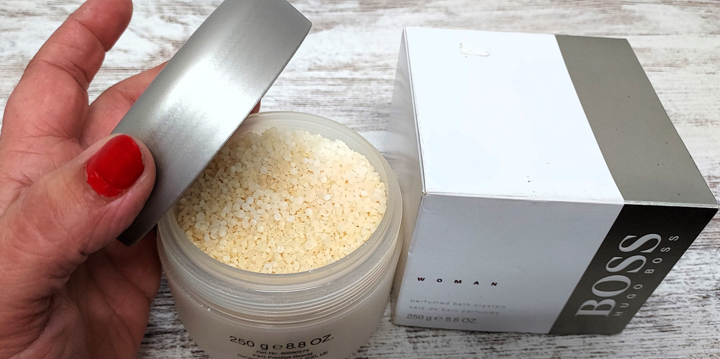 Boss Woman Hugo Boss Perfumed Bath Crystals 250g. Discontinued vintage.