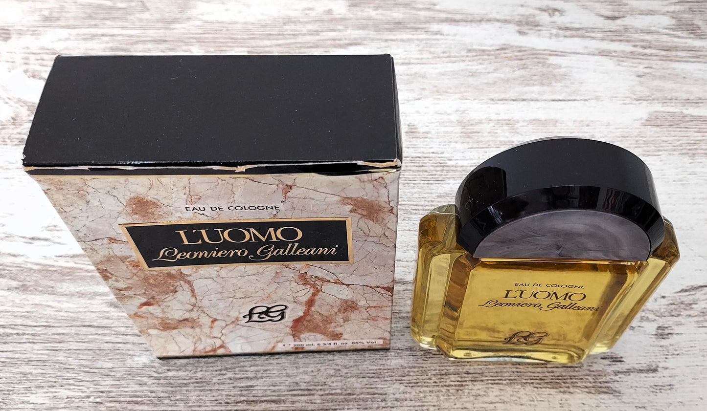 Leoniero Galleani L'UOMO Parera EDC (eau de cologne) 200ml. Discontinued vintage.