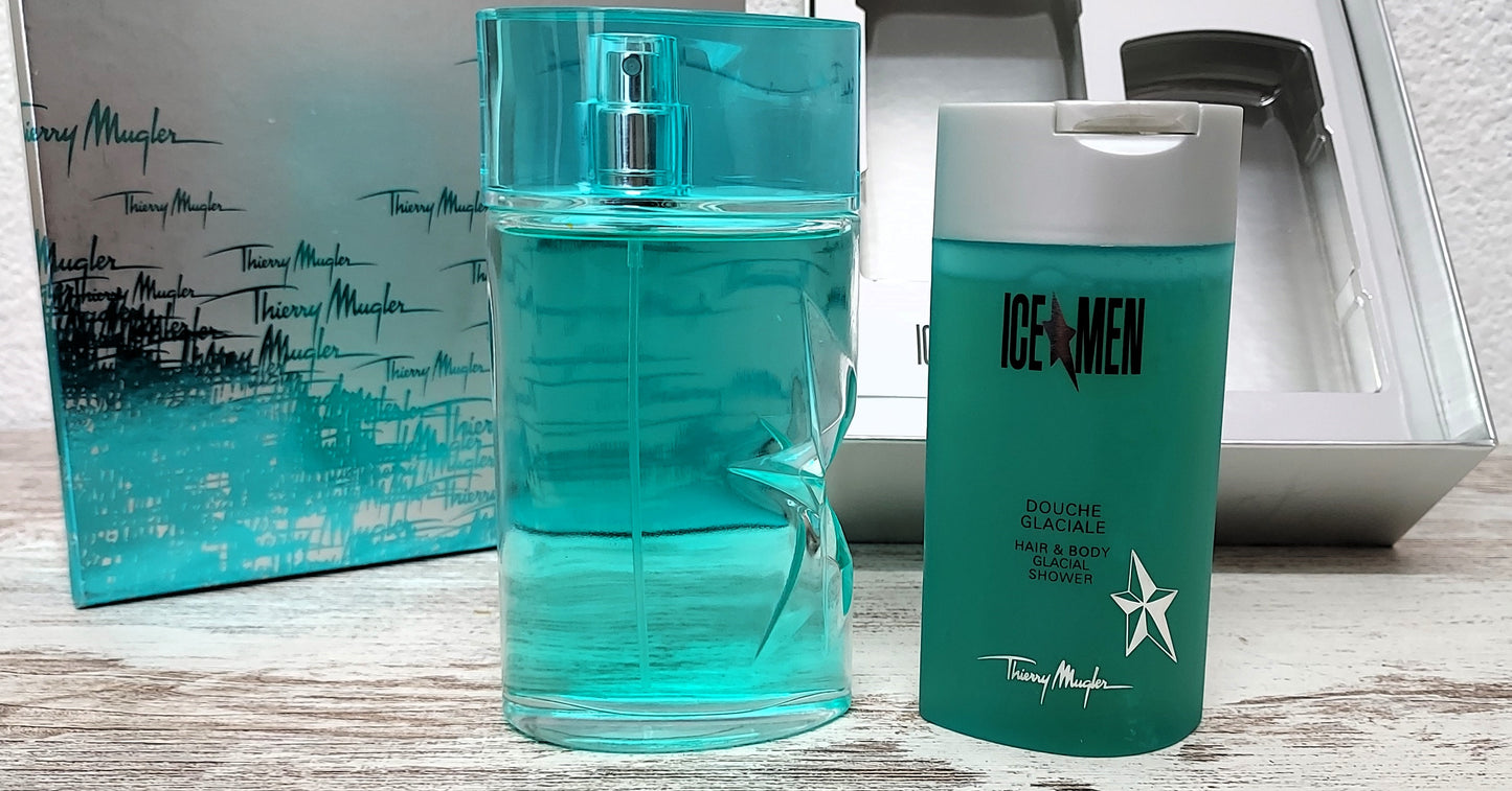 Ice Men Thierry Mugler EDT (eau de toilette) 100ml + Glacial Shower 100ml. RARE.