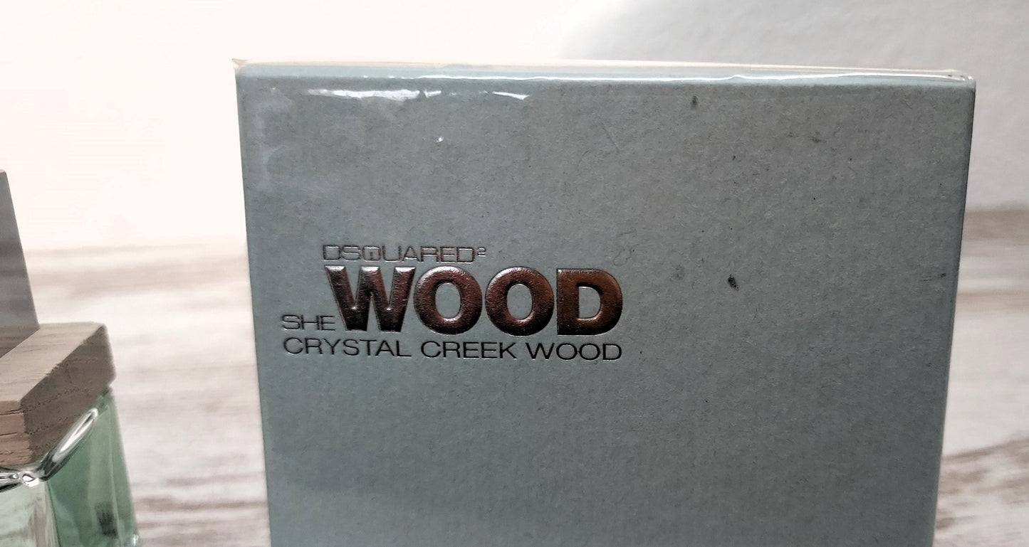 She Wood Crystal Creek Wood Dsquared2 EDP (eau de parfum) 30ml. Discontinued.