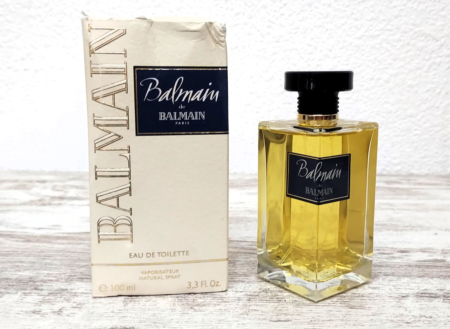 Balmain de Balmain EDT (eau de toilette) 100ml. Discontinued vintage DAMAGED BOX.