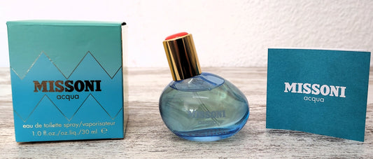 Missoni Acqua EDT (eau de toilette) 30ml. Discontinued vintage extremely rare.