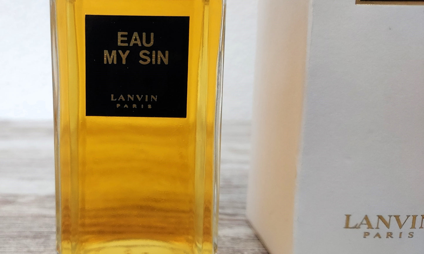 Eau My Sin Lanvin EDT (eau de toilette SPLASH) 100ml. Discontinued vintage rare.