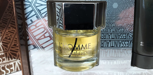 L'Homme Yves Saint Laurent EDT 60ml + Gel 100ml. Batch Code: 9GAA. Formula 2009.