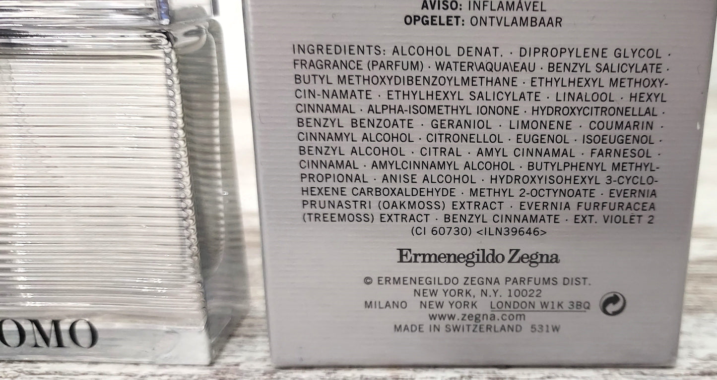 Zegna Uomo Ermenegildo Zegna EDT (eau de toilette) 30ml. Discontinued.