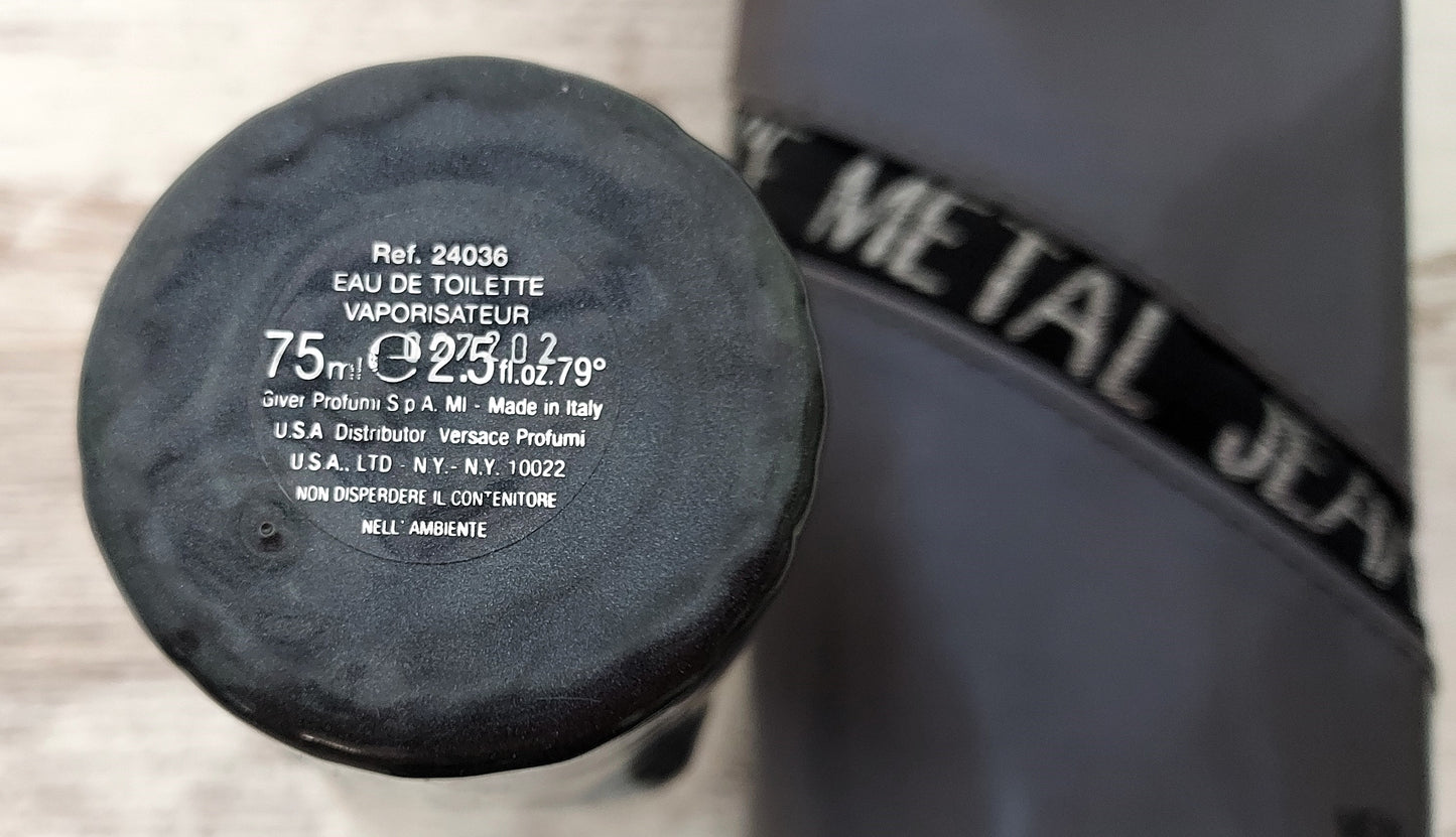 Metal Jeans Men Versace EDT (eau de toilette) 75ml. Discontinued vintage rare.