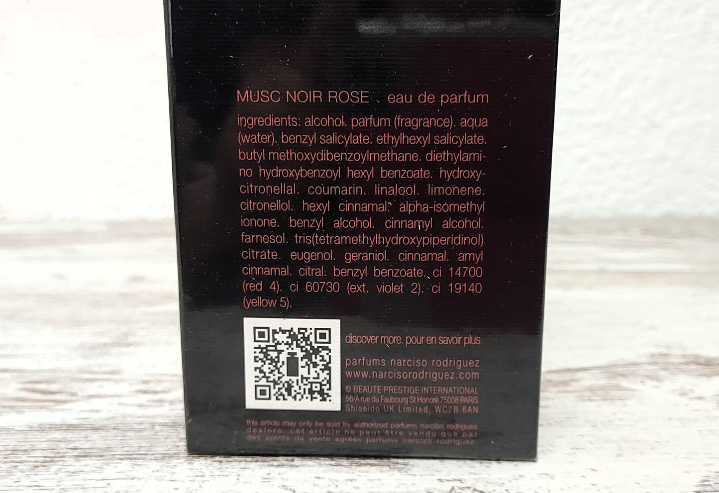 Musc Noir Rose Narciso Rodriguez EDP (eau de parfum) 100ml. Discontinued.