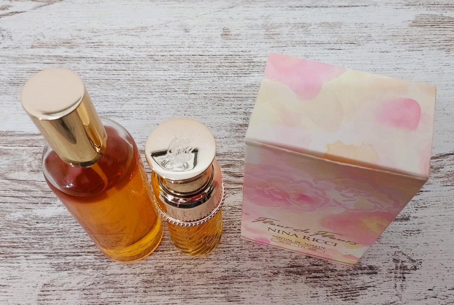 Fleur de Fleurs Nina Ricci Parfum de Toilette 30ml + 100ml. Discontinued vintage.