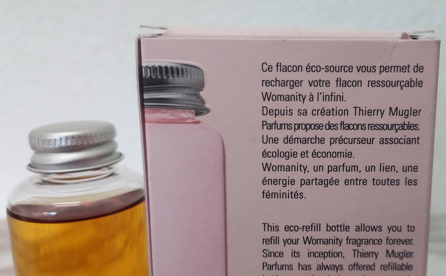 Womanity Thierry Mugler EDP (eau de parfum) 80ml. Eco Refill Bottle.