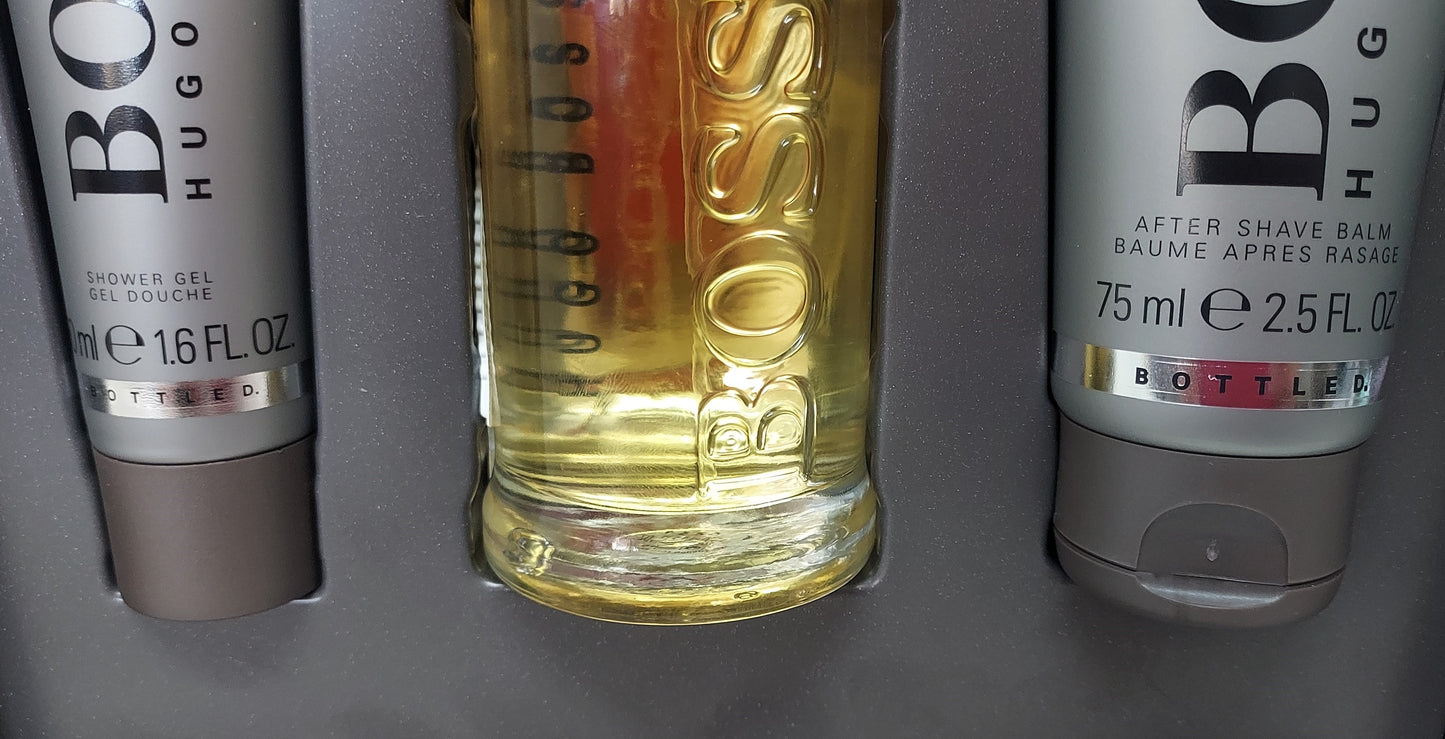 Boss Bottled Hugo Boss EDT 100ml + After Shave 75ml + Gel 50ml. YEAR 2016.