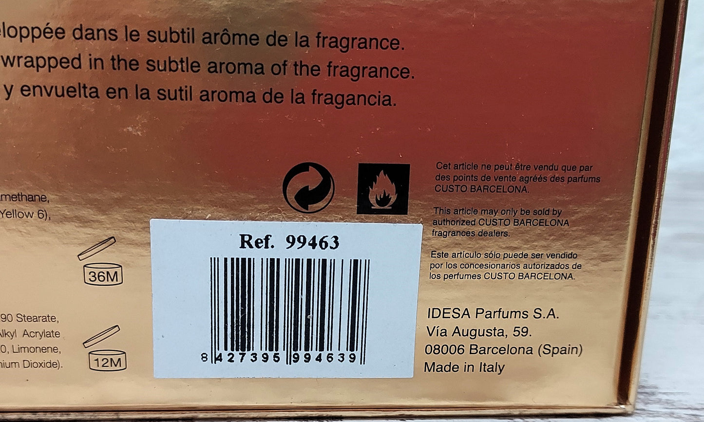 Glam Star Custo Barcelona EDT (eau de toilette) 50ml + Body Lotion 100ml. Discontinued.