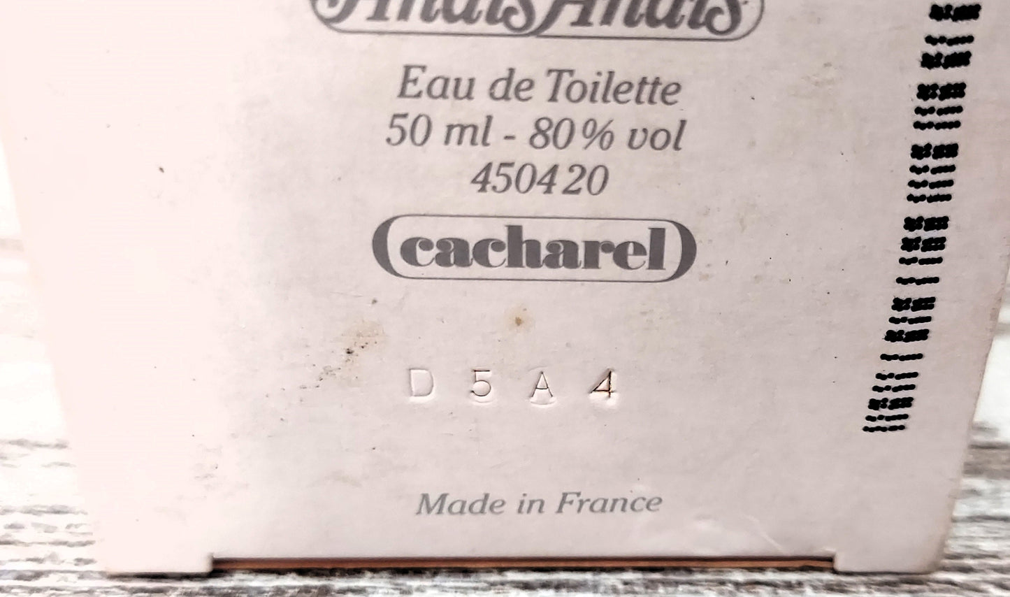 Anais Anais Cacharel EDT (eau de toilette SPLASH) 50ml. Vintage original formula.