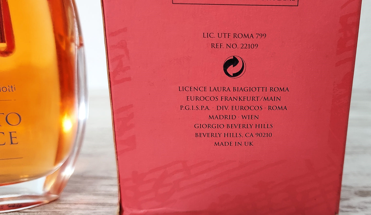 Sotto Voce Laura Biagiotti EDT (eau de toilette) 50ml. Discontinued vintage.