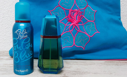LouLou Blue Cacharel EDT (eau de toilette) 100ml + Deo Spray 150ml. Discontinued vintage.