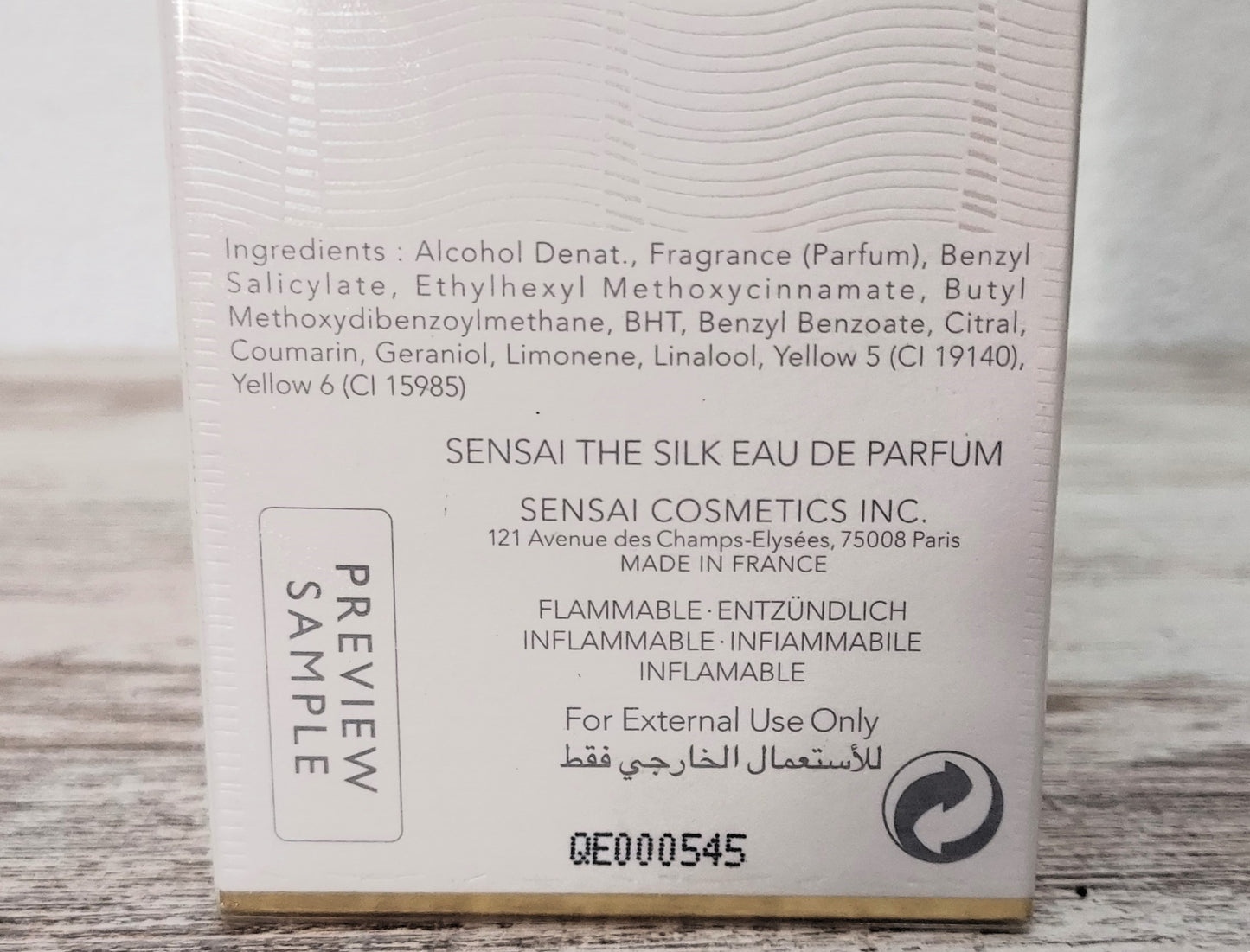 The Silk Sensai EDP (eau de parfum) 50ml. Discontinued.