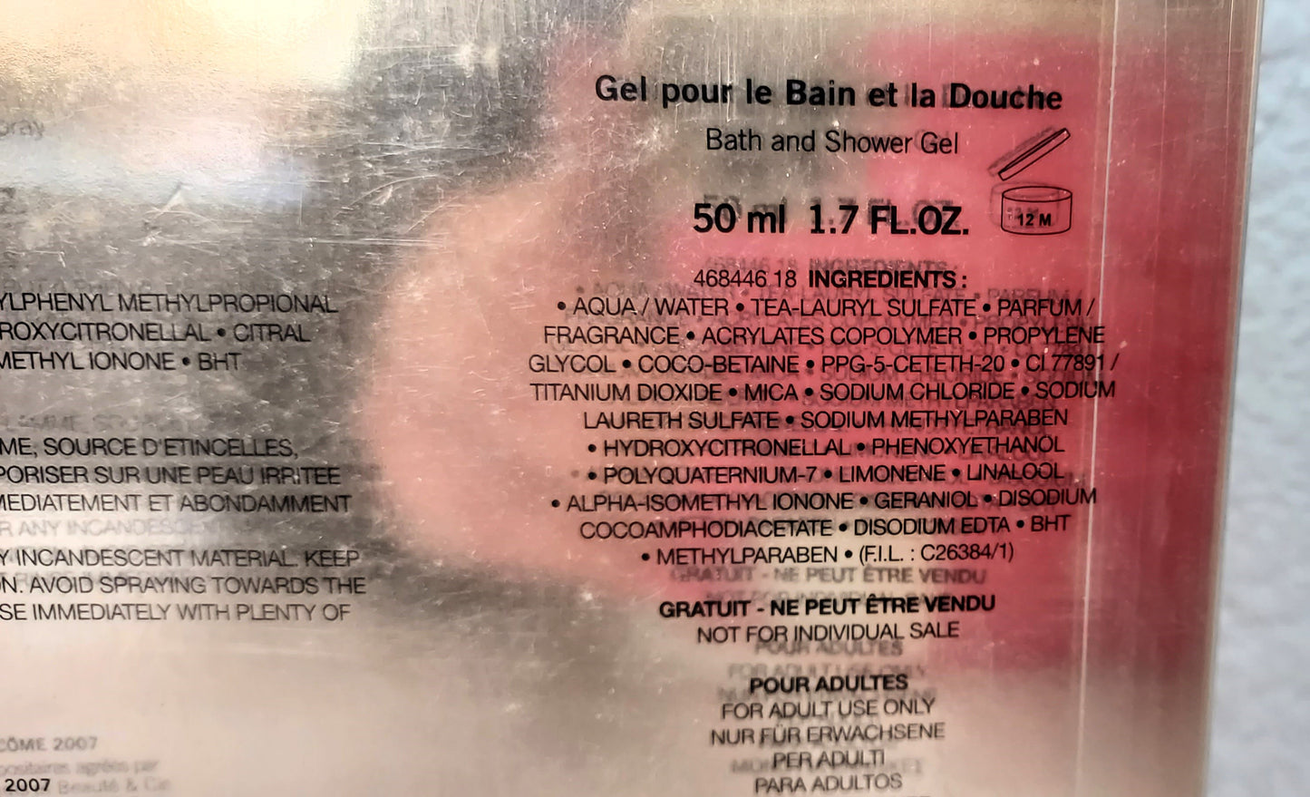 Miracle Forever Lancome EDP (eau de parfum) 30ml + Body Lotion 50ml + Gel 50ml.