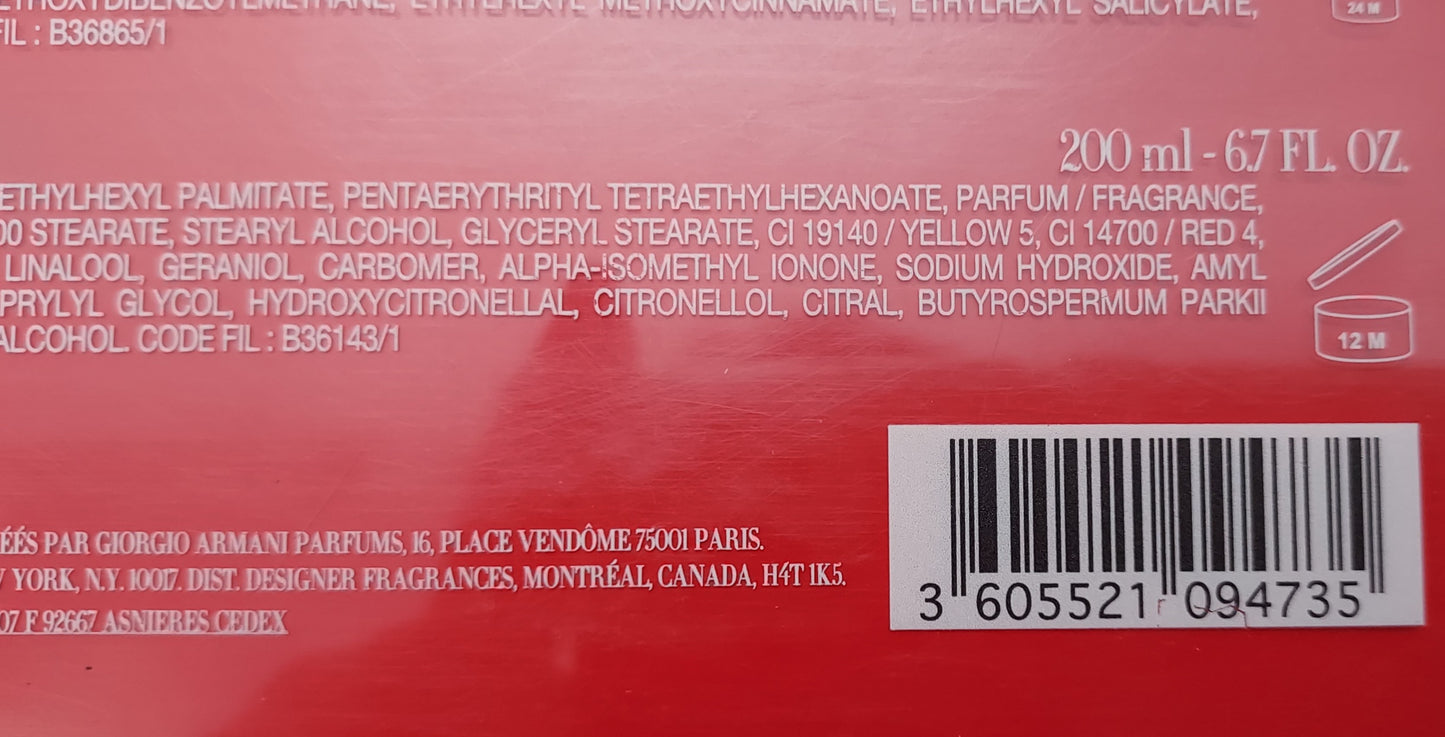 Idole Armani EDP (eau de parfum) 50ml + Body Lotion 200ml. Discontinued vintage formula.