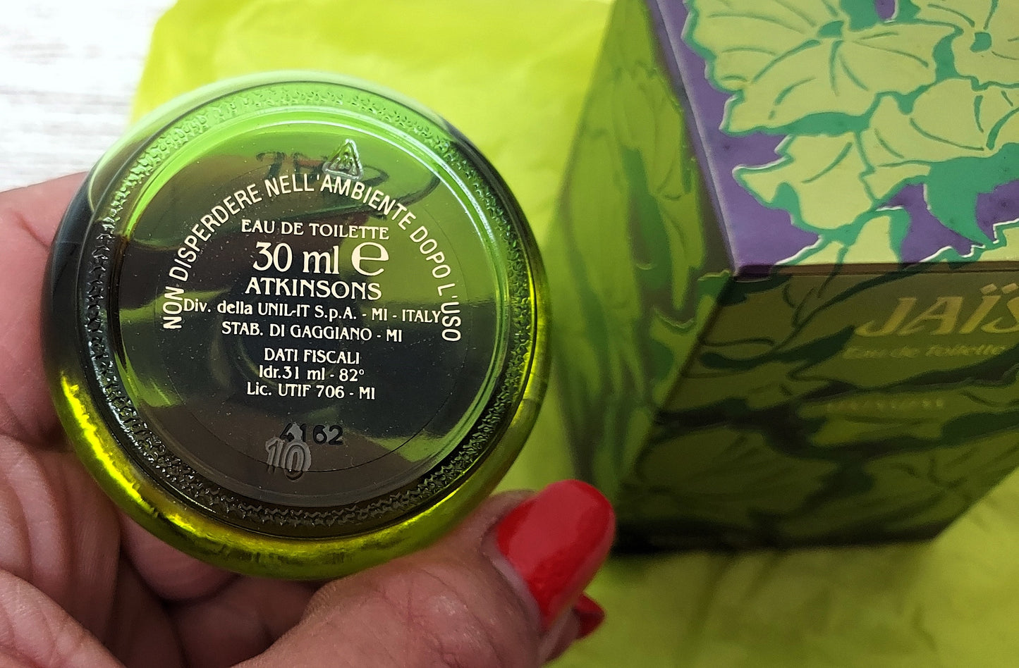 Jais Atkinsons EDT (eau de toilette SPLASH) 30ml. Discontinued vintage 90's.