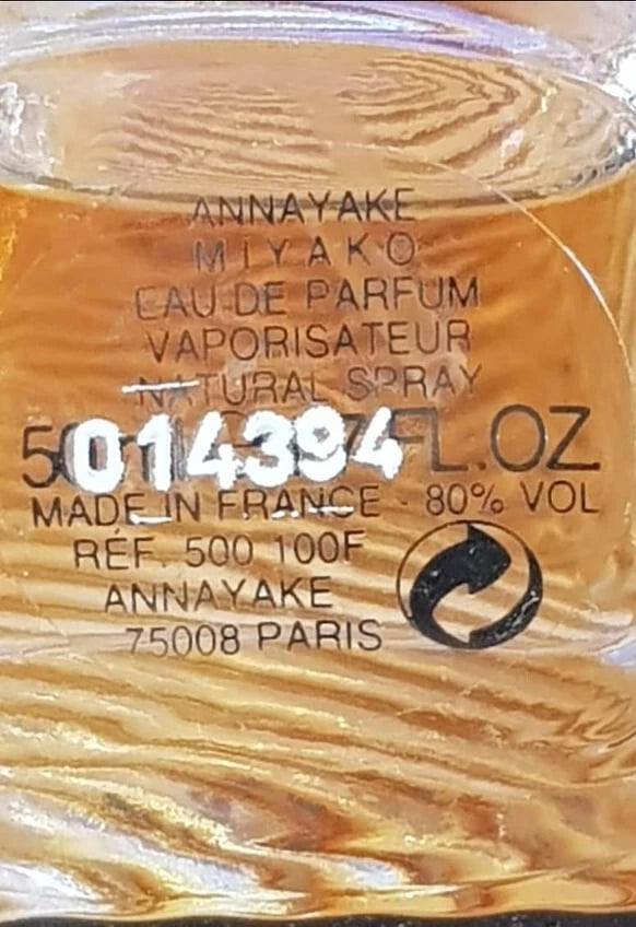 Miyako Annayake EDP (eau de parfum) 50ml. LIMITED EDITION extremely rare.