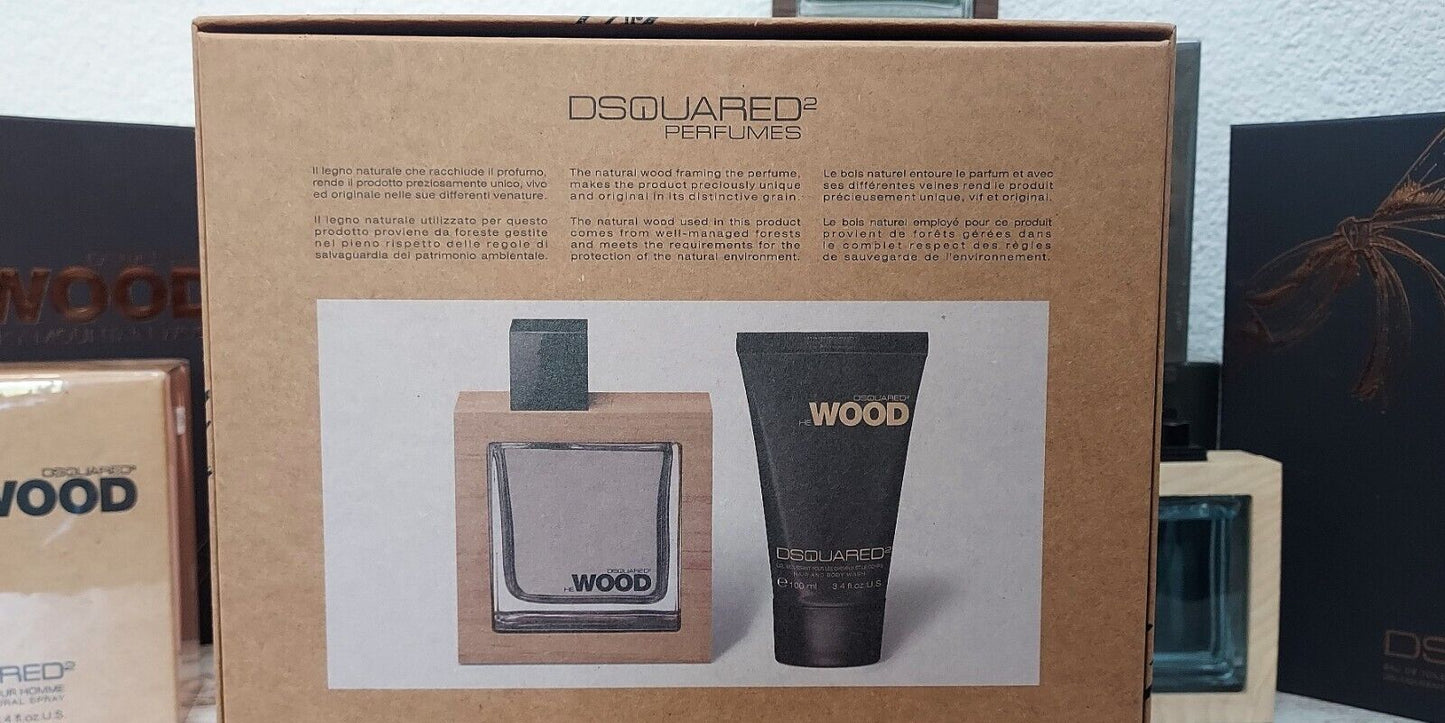 He Wood Dsquared2 EDT 100ml + Hair & Body Wash 100ml Discontinued extremely rare.