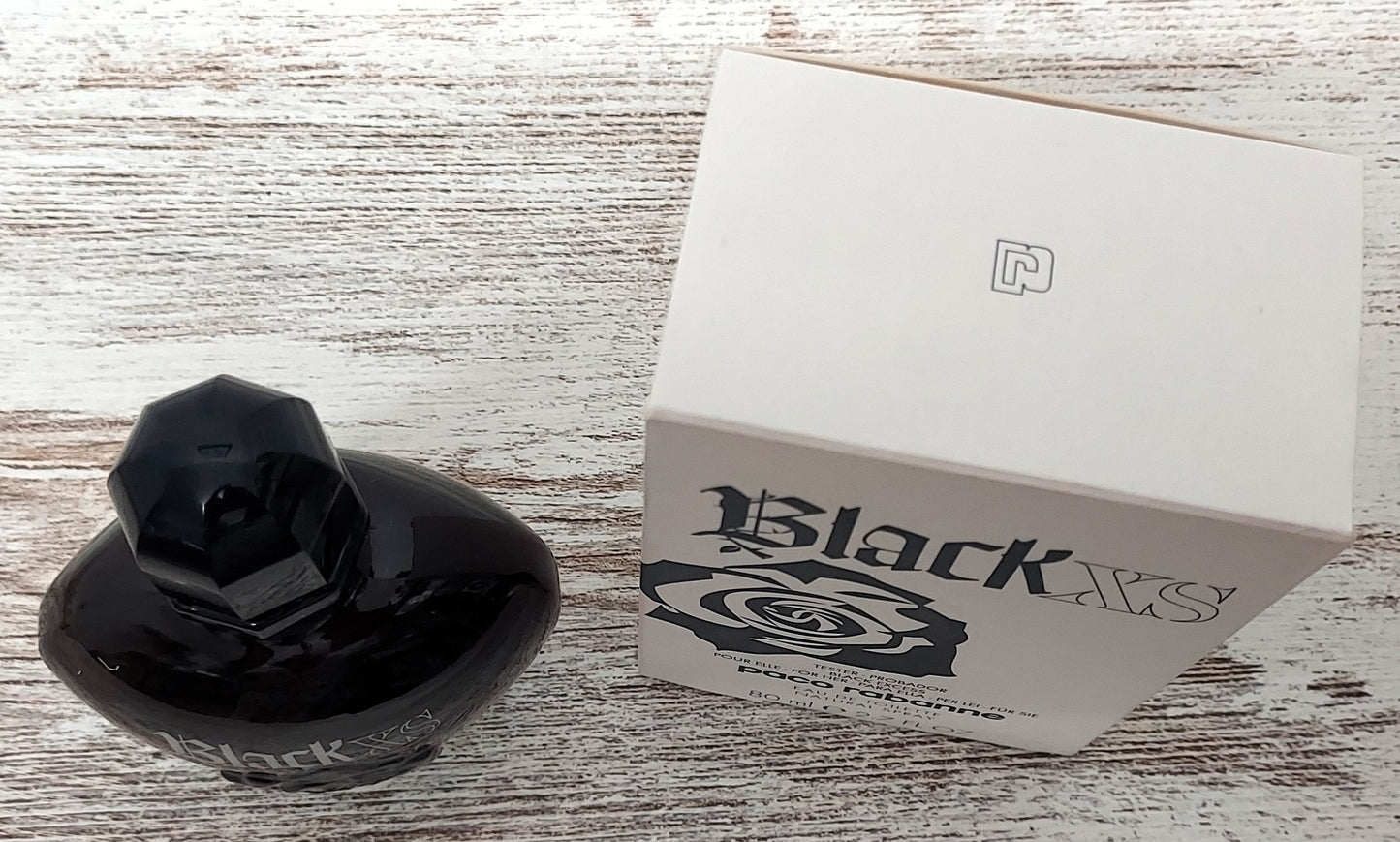 Black XS for Her Paco Rabanne EDT (eau de toilette) 80ml. Discontinued formula.
