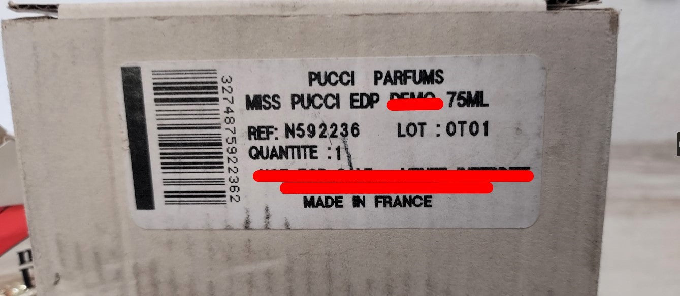 Miss Pucci Emilio Pucci EDP (eau de parfum) 75ml. Discontinued.