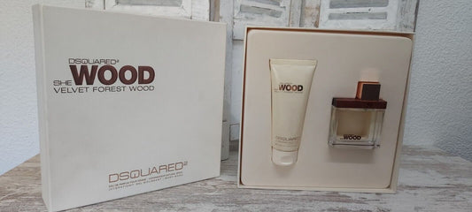 She Wood Velvet Forest Wood Dsquared2 EDP 50ml + Shower Gel 100ml. Discontinued.