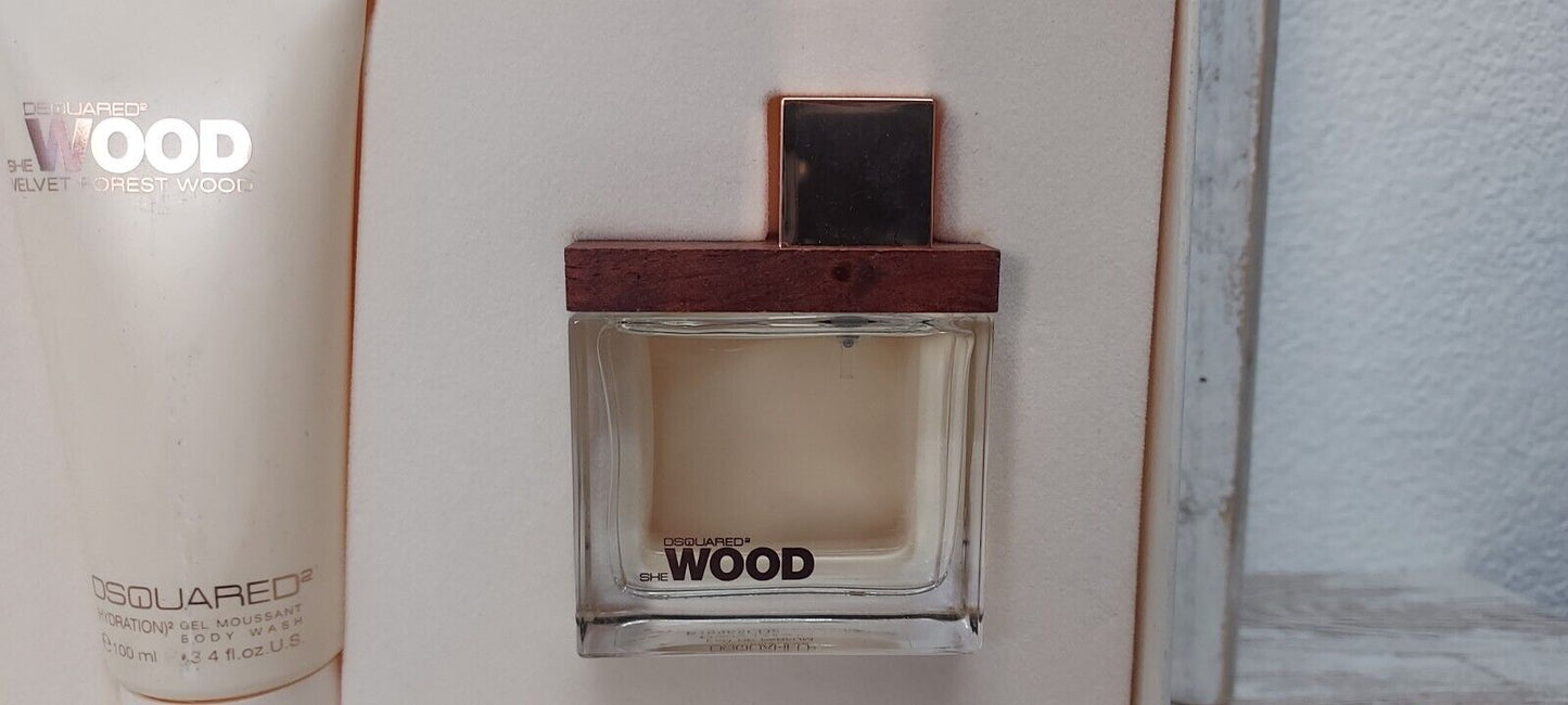 She Wood Velvet Forest Wood Dsquared2 EDP 50ml + Shower Gel 100ml. Discontinued.