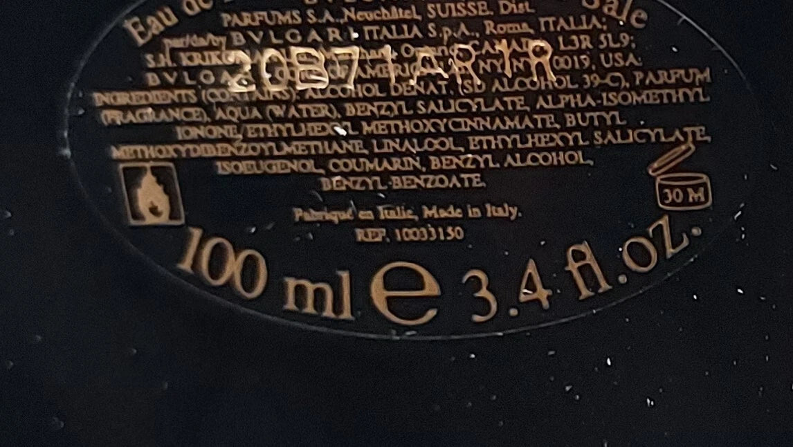 Jasmin Noir The Essence of a Jeweller Bvlgari EDP (eau de parfum) 100ml.