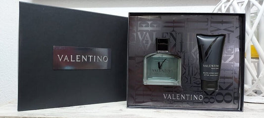 V pour Homme Valentino EDT 100ml + After Shave Balm 75ml. Extremely rare item.