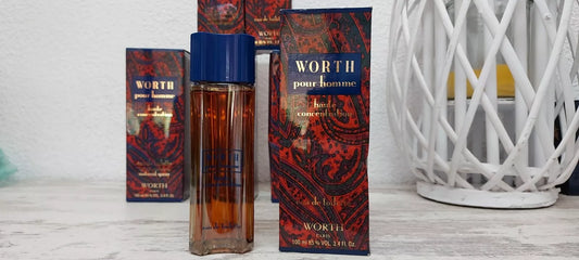 Worth pour Homme Haute Concentration EDT (eau de toilette SPLASH) 100ml. Vintage,