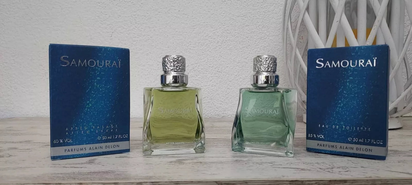Samourai Alain Delon EDT SPLASH 50ml + After Shave SPLASH 50ml. Vintage rare.