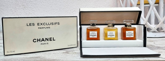 Les Exclusifs de Chanel -Bois des Iles, Gardenia, Cuir de Russie- 3 x 7,5ml.