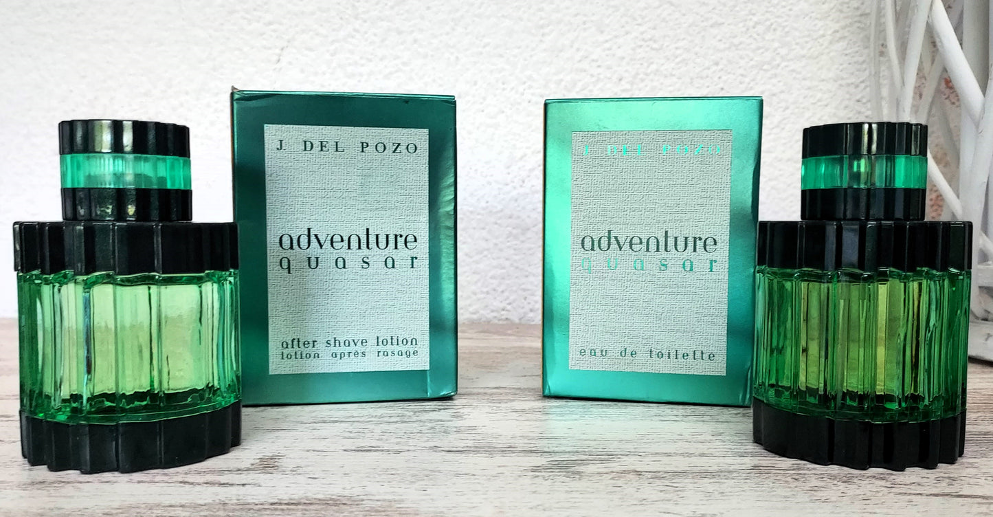 Quasar Adventure Jesus del Pozo EDT 75ml + After Shave 75ml. Discontinued rare.