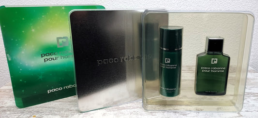 Paco Rabanne pour Homme EDT 100ml + Deo Spray 150ml. Discontinued vintage.